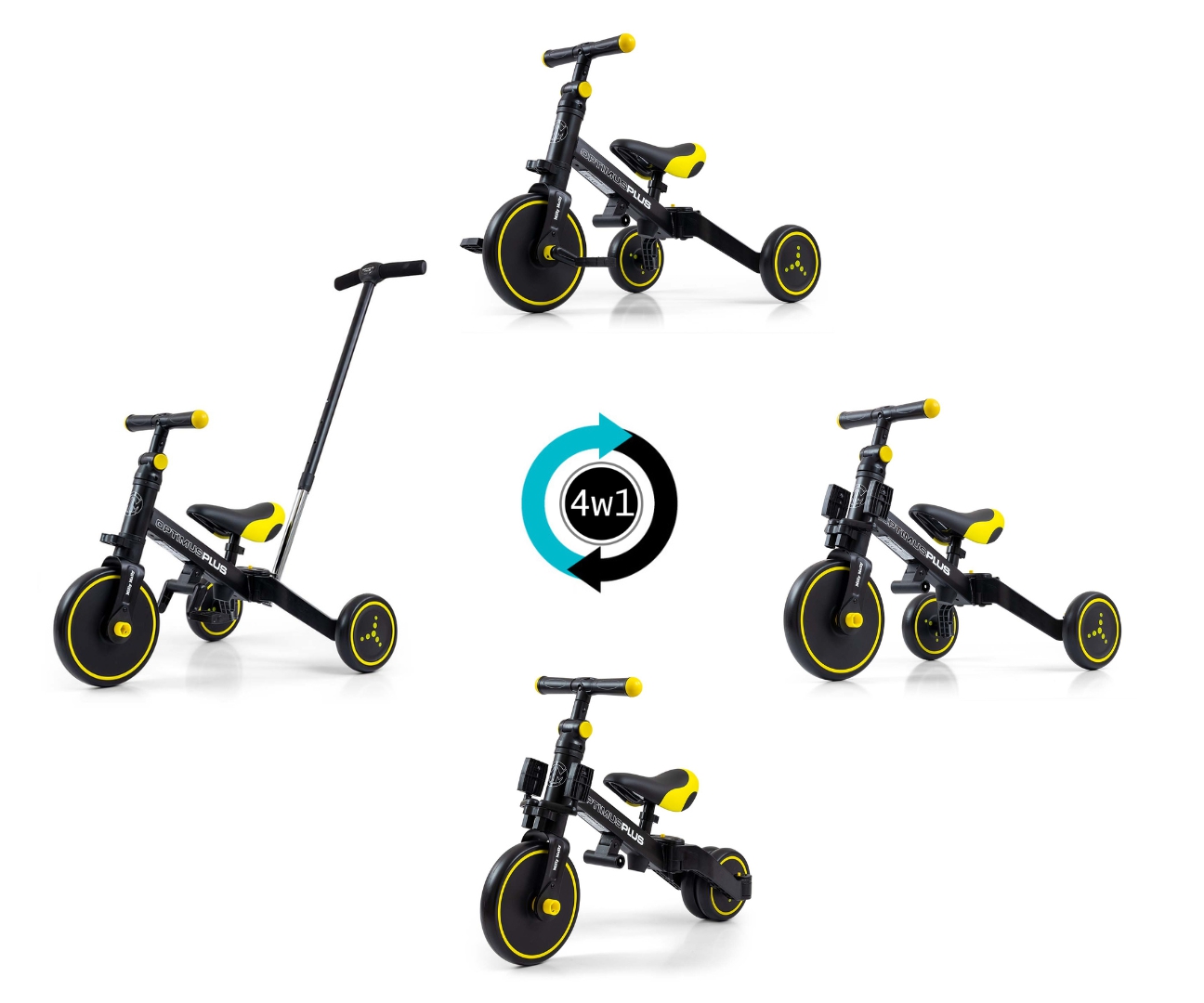 Milly Mally Rowerek 4w1 Optimus Plus Black — zdjęcie 10