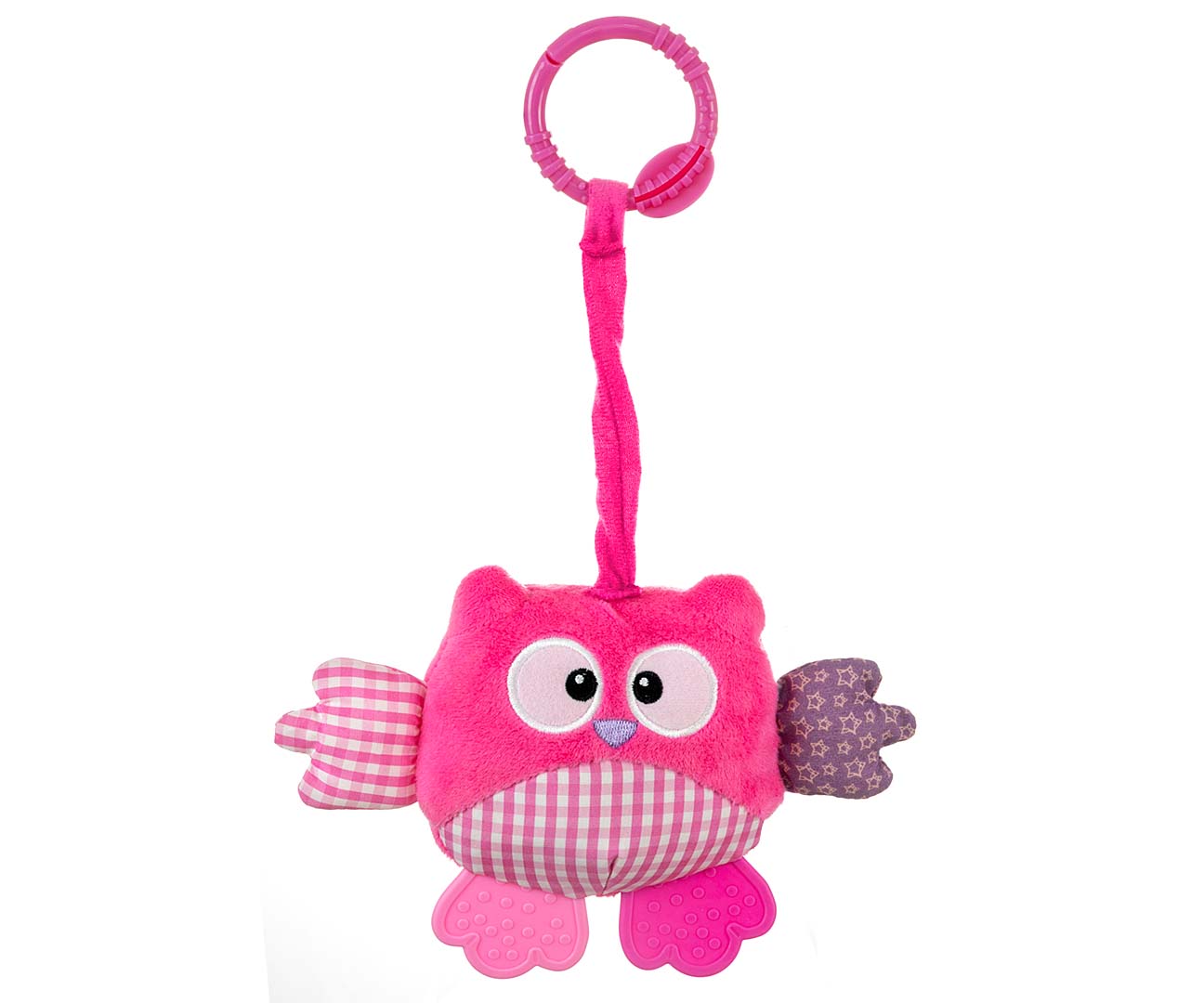 Zawieszka pluszowa Sówka - Cutie owl - 2881 PINK — zdjęcie 3