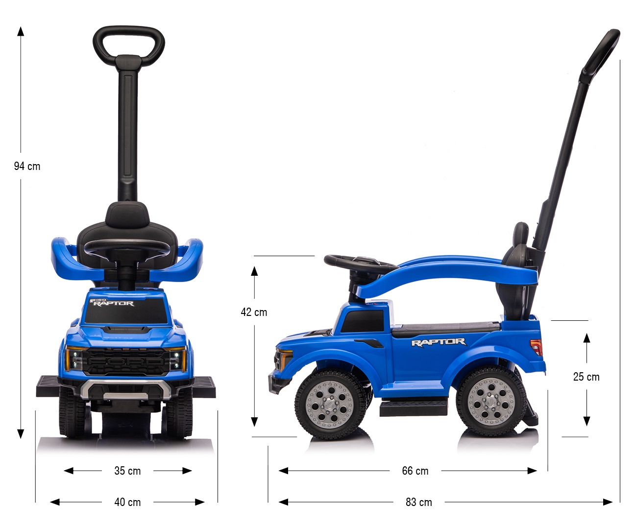 Milly Mally Pojazd z rączką Ford F-150 3w1 Blue — zdjęcie 15
