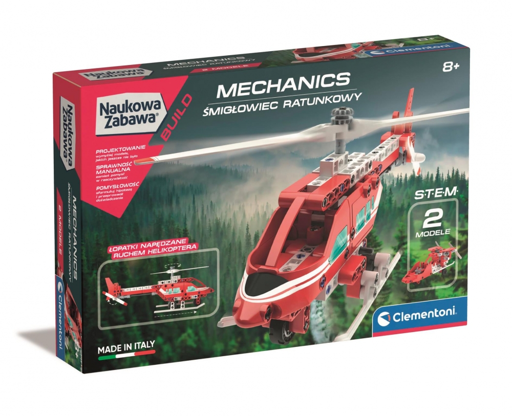 Clementoni Naukowa zabawa. Laboratorium mechaniki. Śmigłowiec ratunkowy 50753