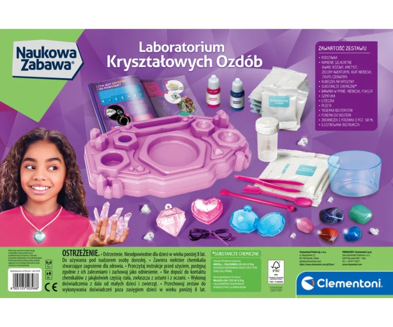 Clementoni 50398 Naukowa Zabawa Lab Laboratorium Kryształów Ozdobnych — zdjęcie 2