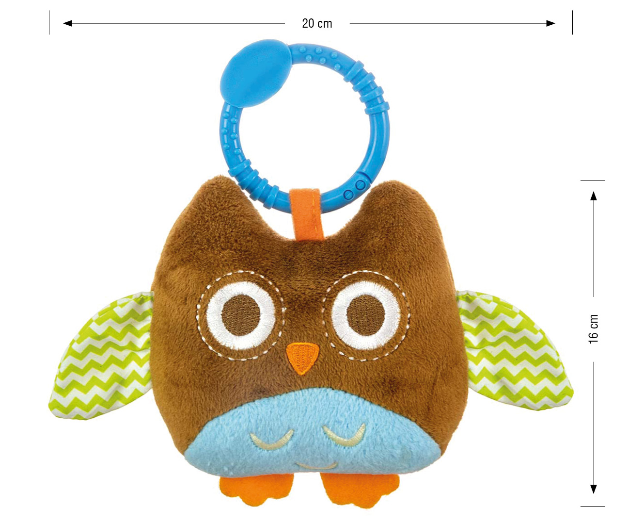Zawieszka pluszowa Sówka - Happy owl - 2552 BROWN — zdjęcie 2