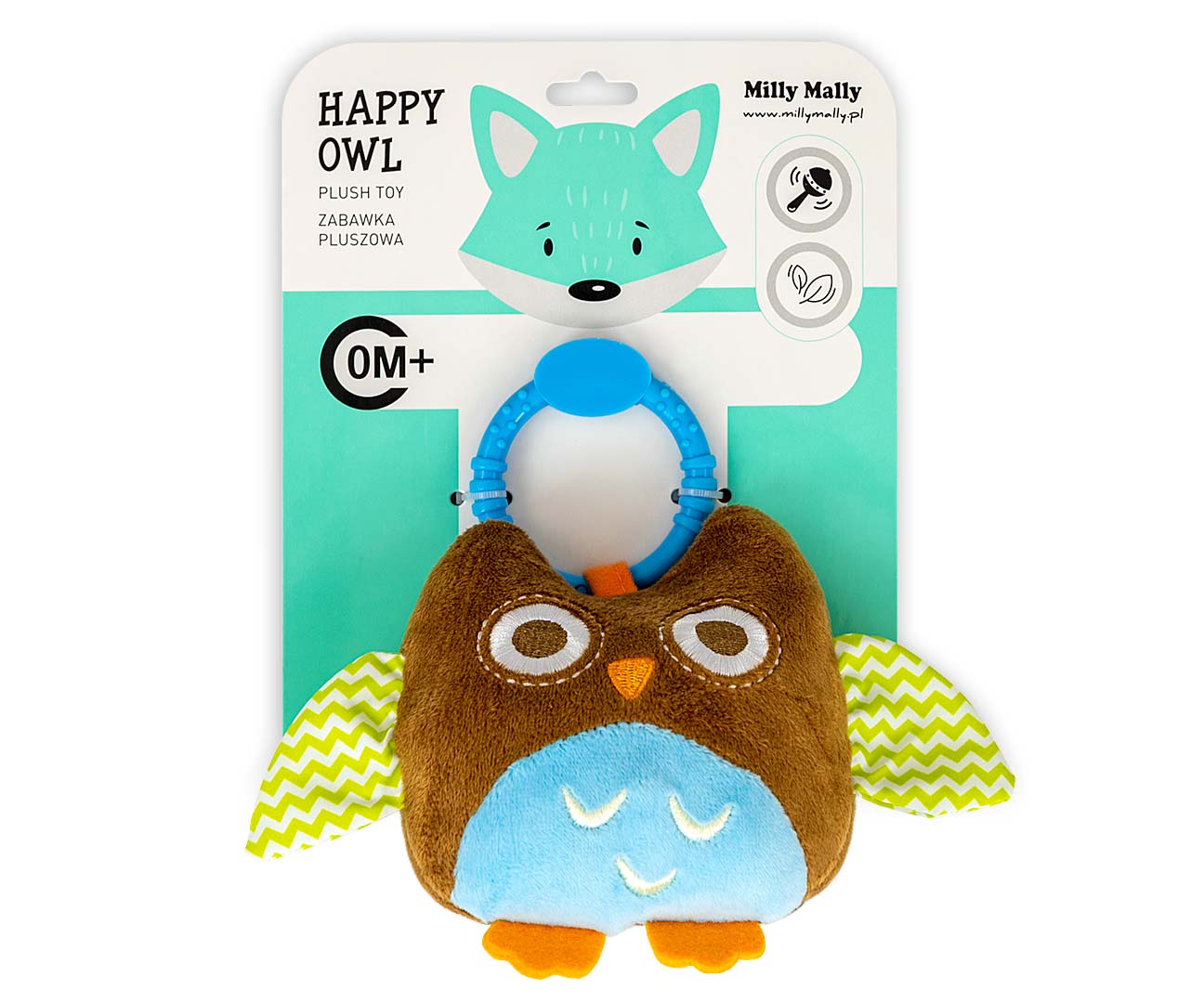 Zawieszka pluszowa Sówka - Happy owl - 2552 BROWN — zdjęcie 5