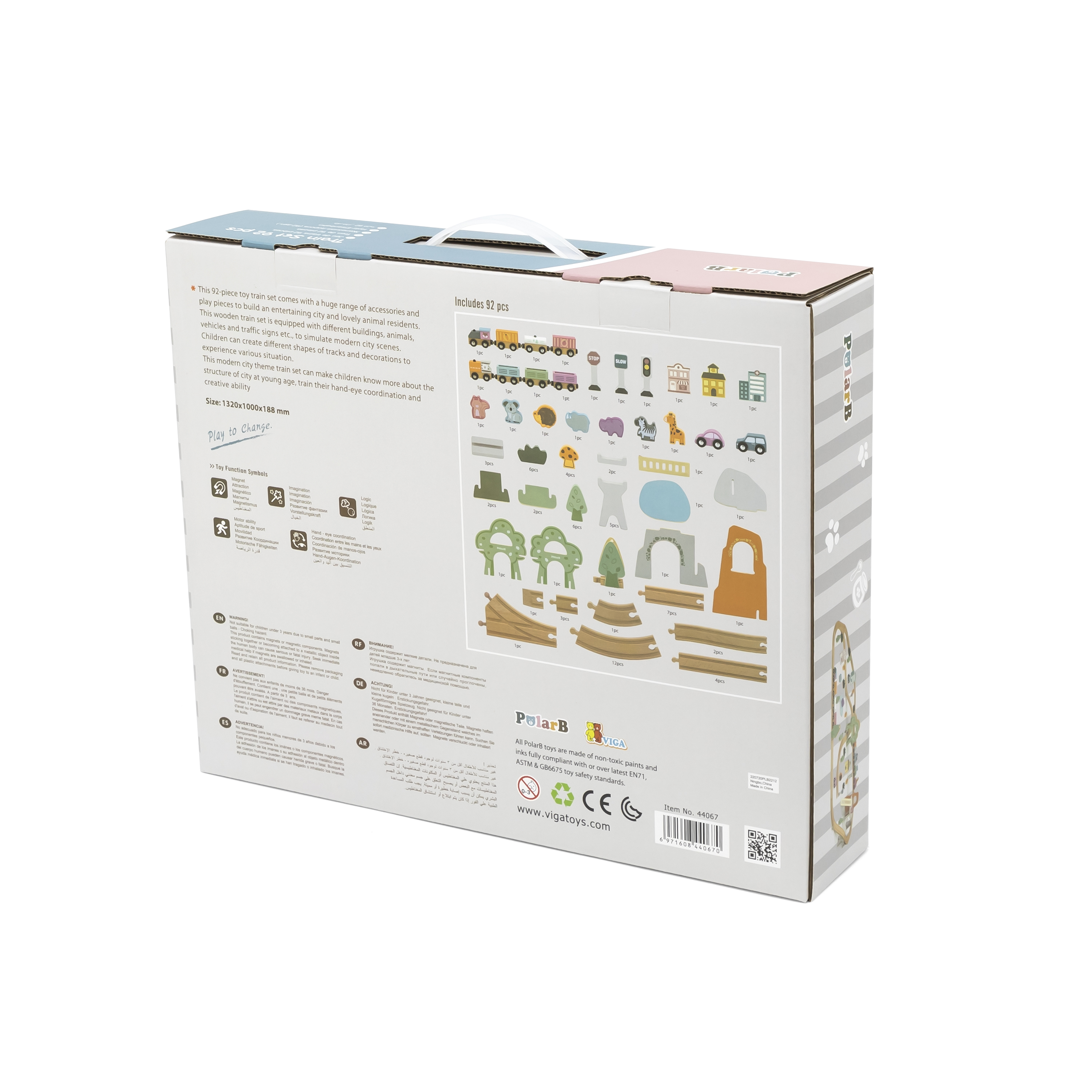 Viga 44067 PolarB Pociąg zestaw 92 elementów — zdjęcie 9