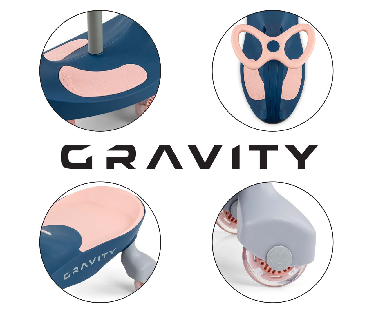 Milly Mally Jeździk Grawitacyjny Gravity Navy Pink — zdjęcie 10