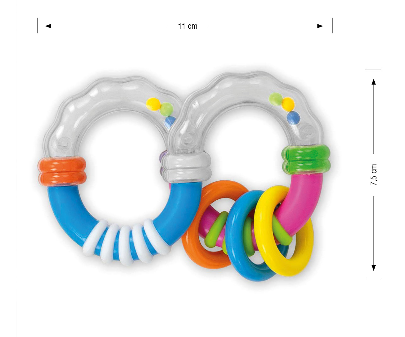 Grzechotka Ósemka - Shaped 8 rattle - 0581 — zdjęcie 2