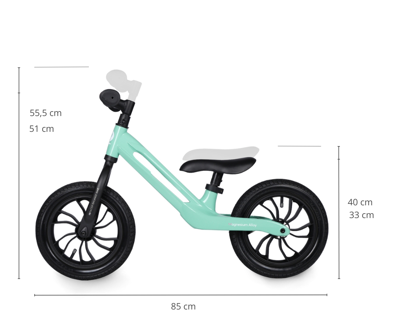 Qplay Rowerek Biegowy Racer Mint — zdjęcie 7