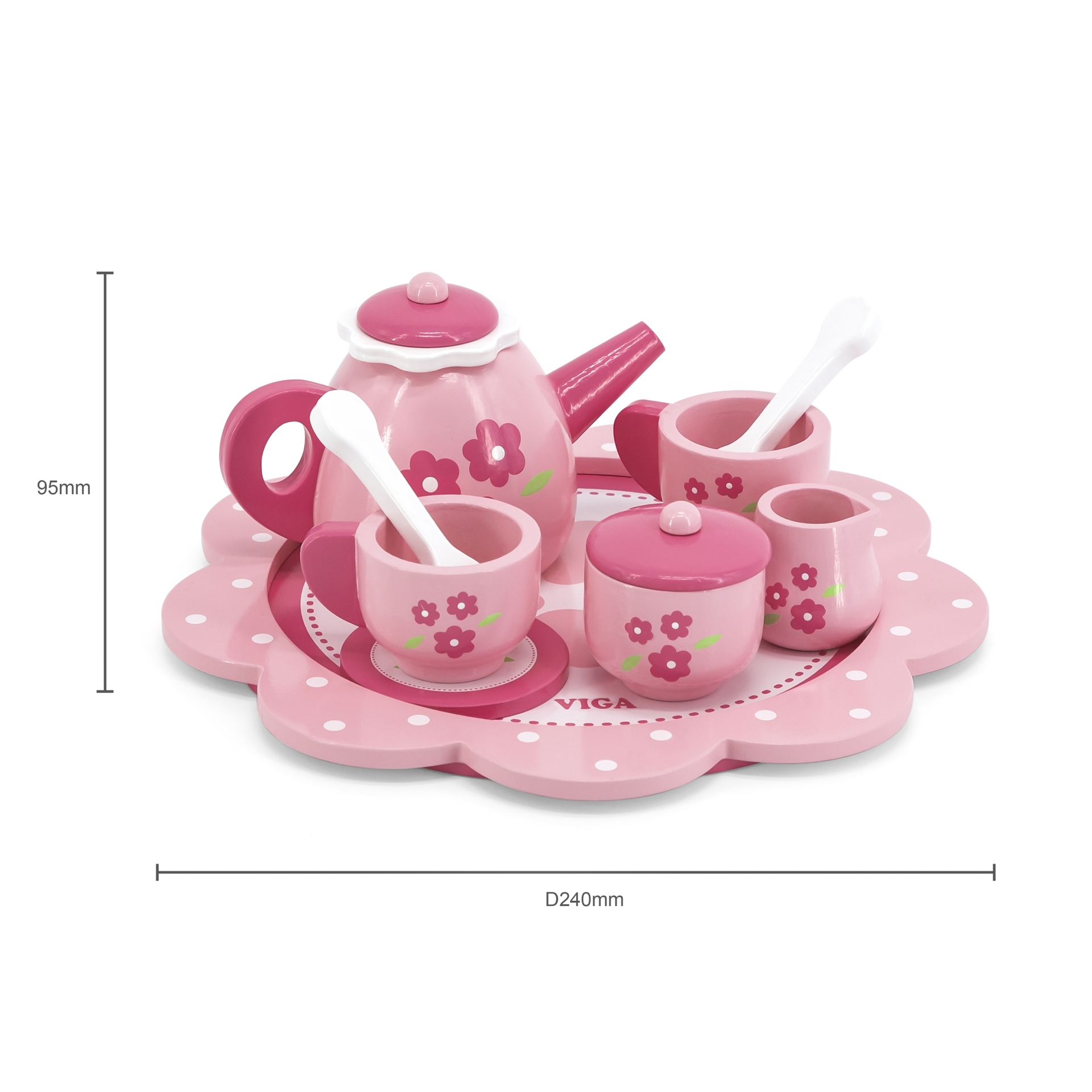 Viga 44543 Serwis do herbaty i kawy pink flower — zdjęcie 3