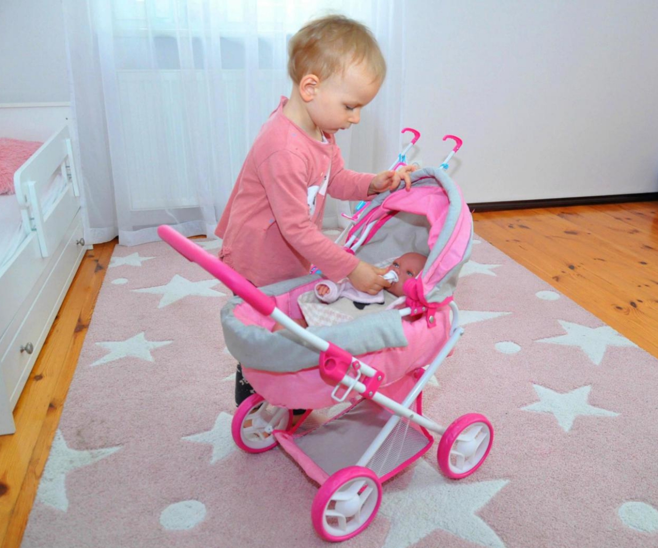 Milly Mally Wózek dla lalek Alice Prestige Pink — zdjęcie 8