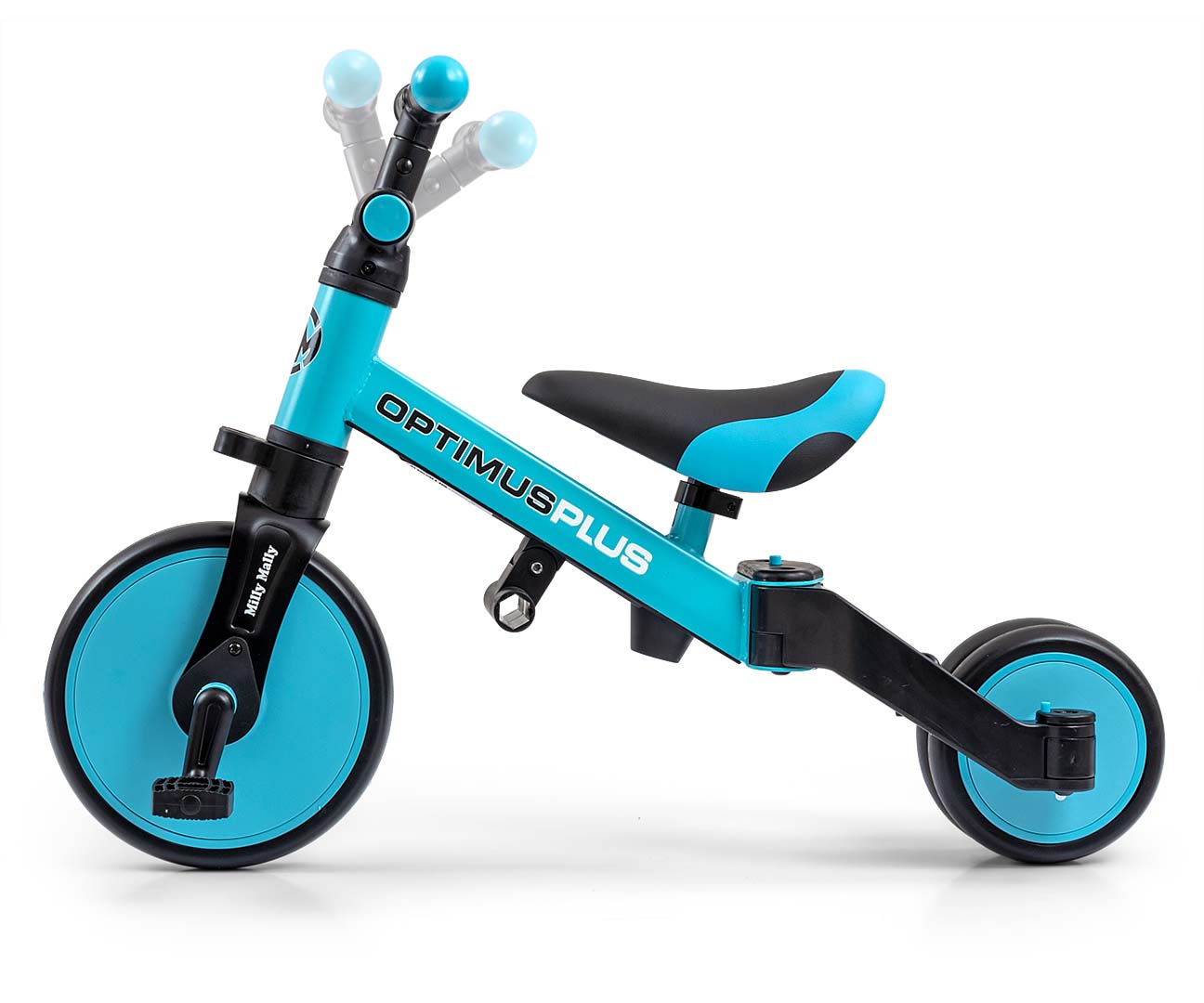Milly Mally Rowerek 4w1 Optimus Plus Blue — zdjęcie 8