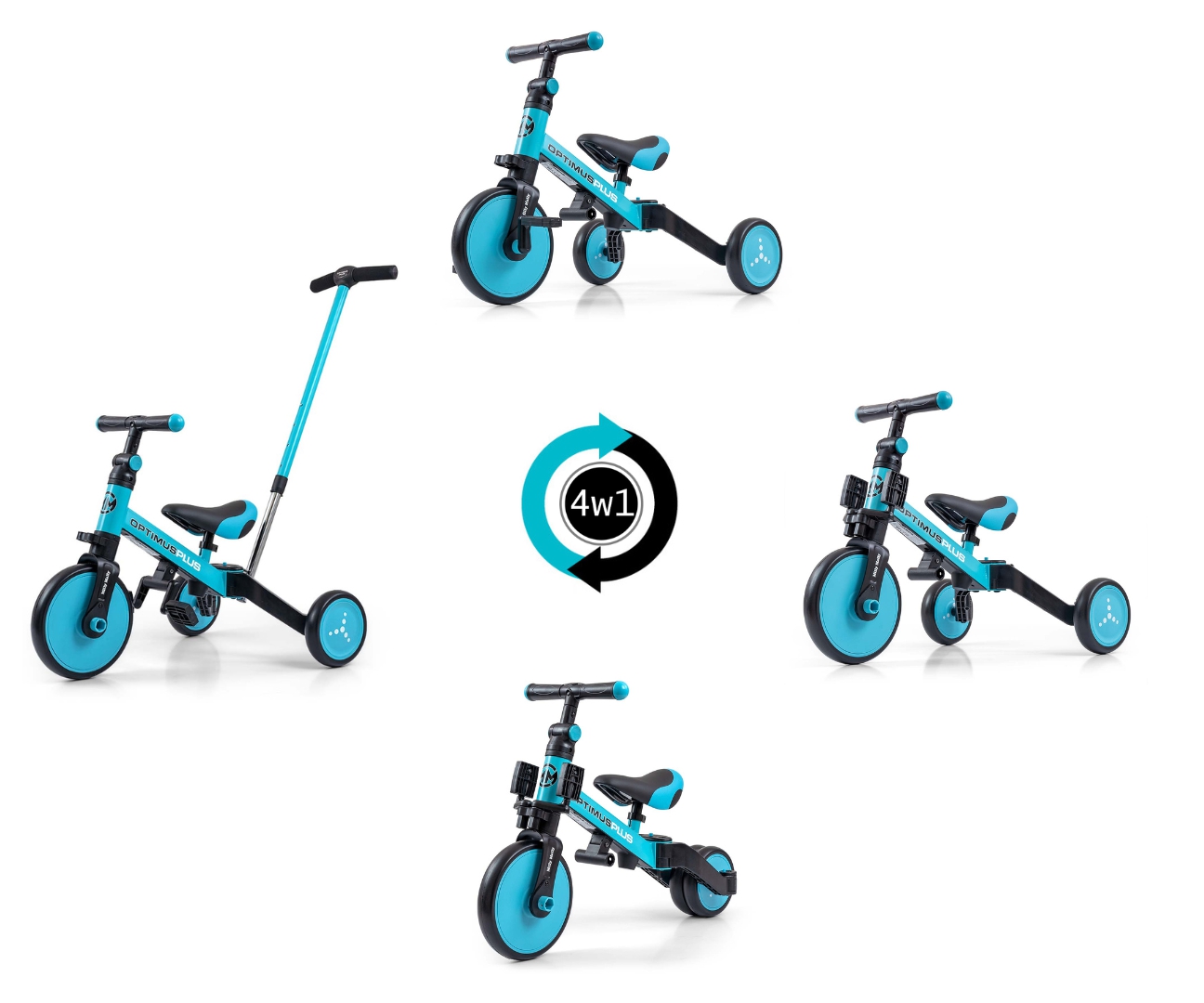 Milly Mally Rowerek 4w1 Optimus Plus Blue — zdjęcie 10