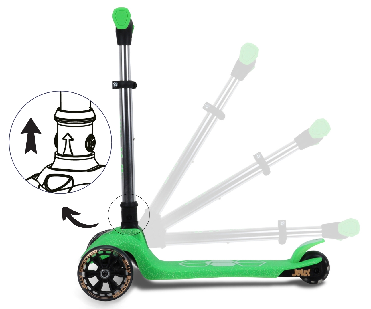 Milly Mally Scooter Jelly Green — zdjęcie 10