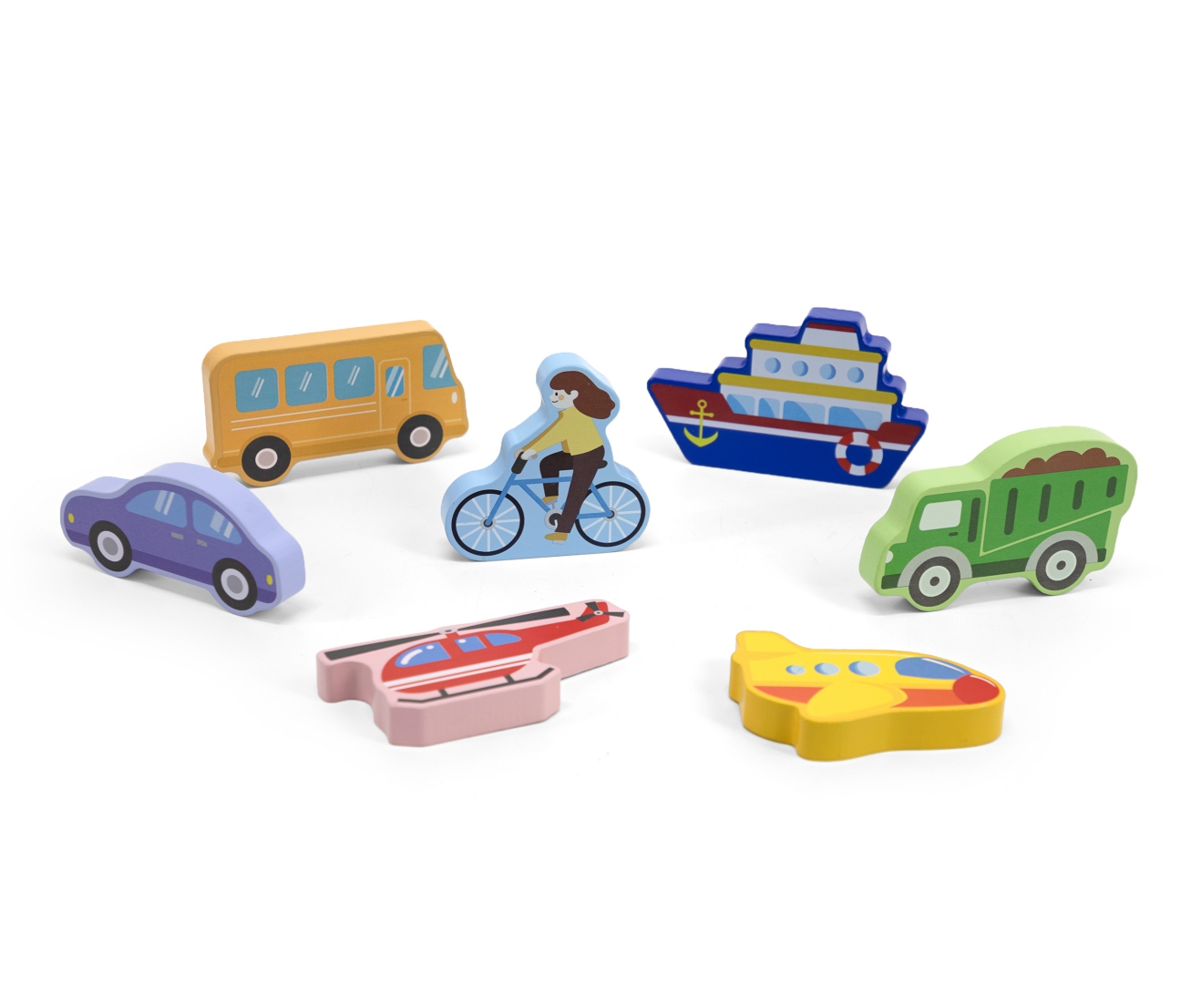 Viga 44701 Puzzle na podkładce 7 elementów- transport — zdjęcie 2