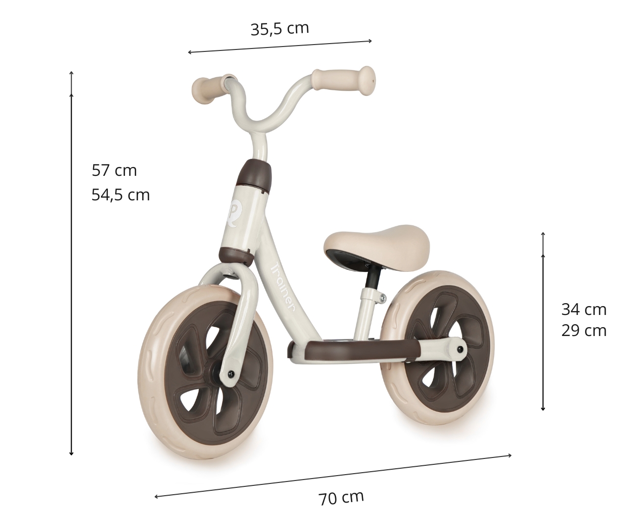 Qplay Rowerek Biegowy Trainer Beige — zdjęcie 5