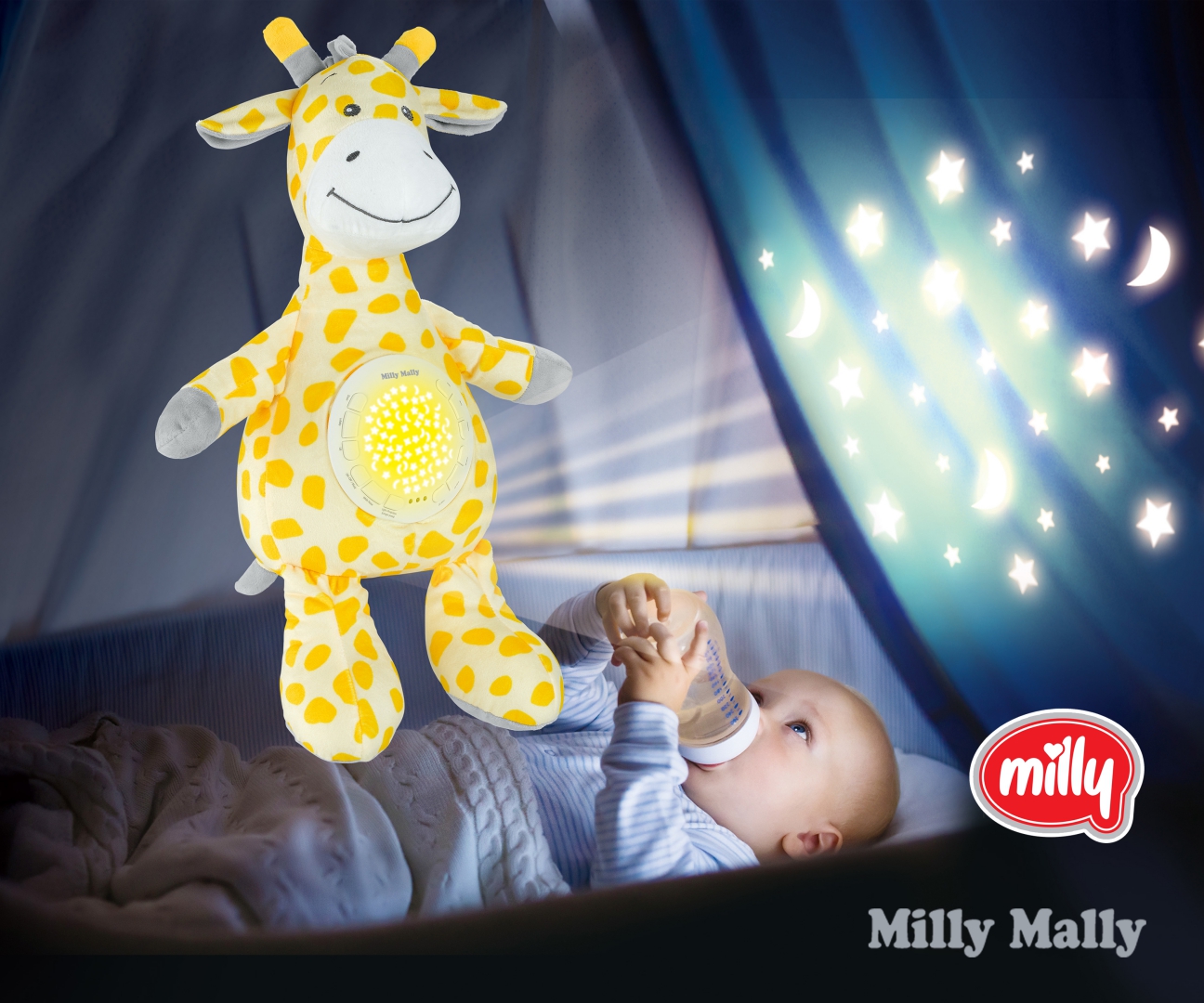 Milly Mally Zabawka pluszowa z Projektorem Milly Giraffe — zdjęcie 8