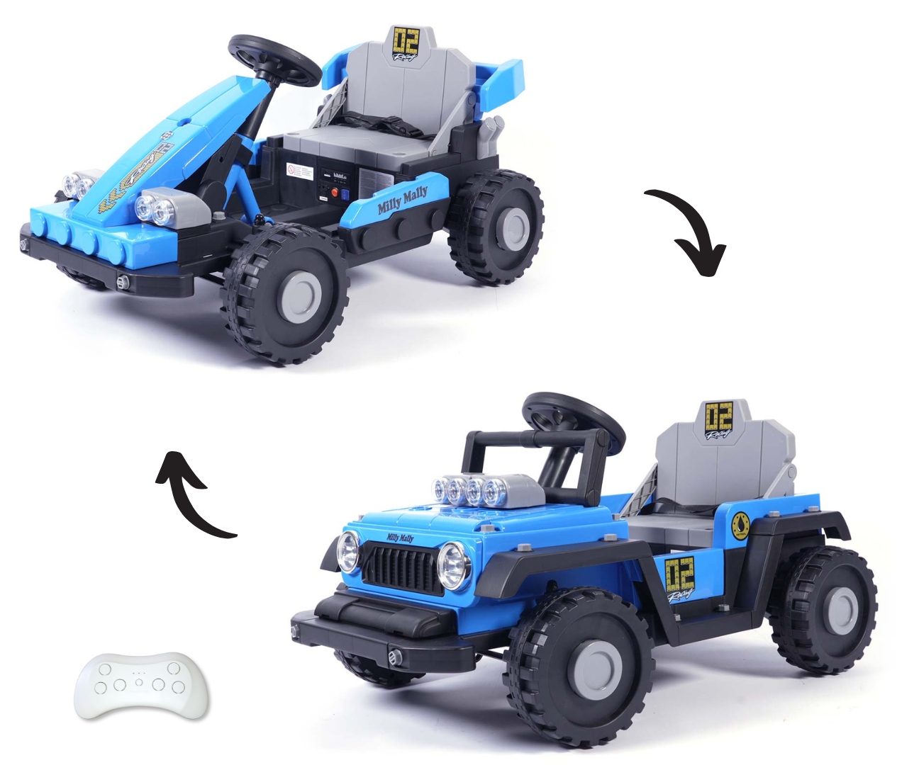 Milly Mally Pojazd na akumulator Prime 2w1 Blue — zdjęcie 2