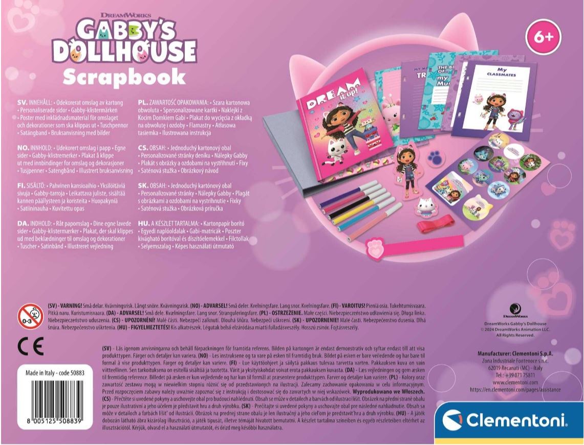 Clementoni Sekretny pamiętnik Koci Domek Gabi. Gabby's Dollhouse 50883 p6 — zdjęcie 6