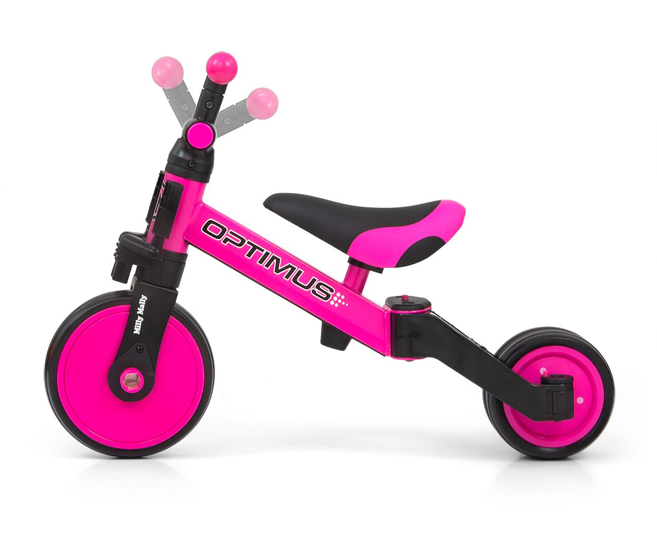 Milly Mally Rowerek 3w1 Optimus Pink — zdjęcie 5