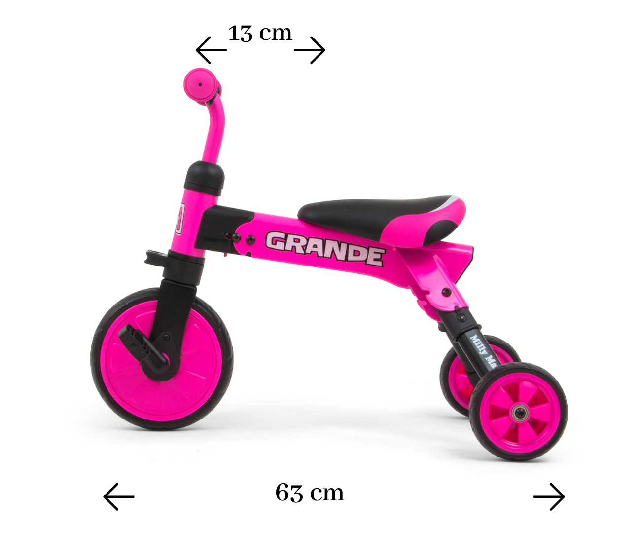 Milly Mally Rowerek 2w1 Grande Pink — zdjęcie 4