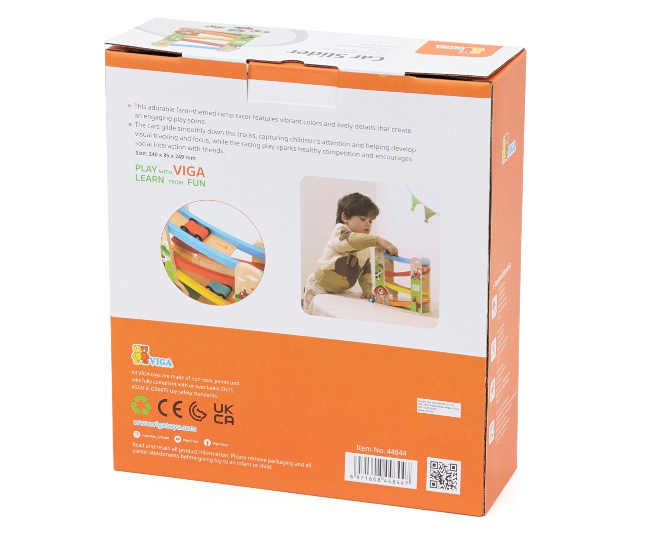 Viga 44844 Drewniana Zjeżdżalnia Samochodowa Farma — zdjęcie 13