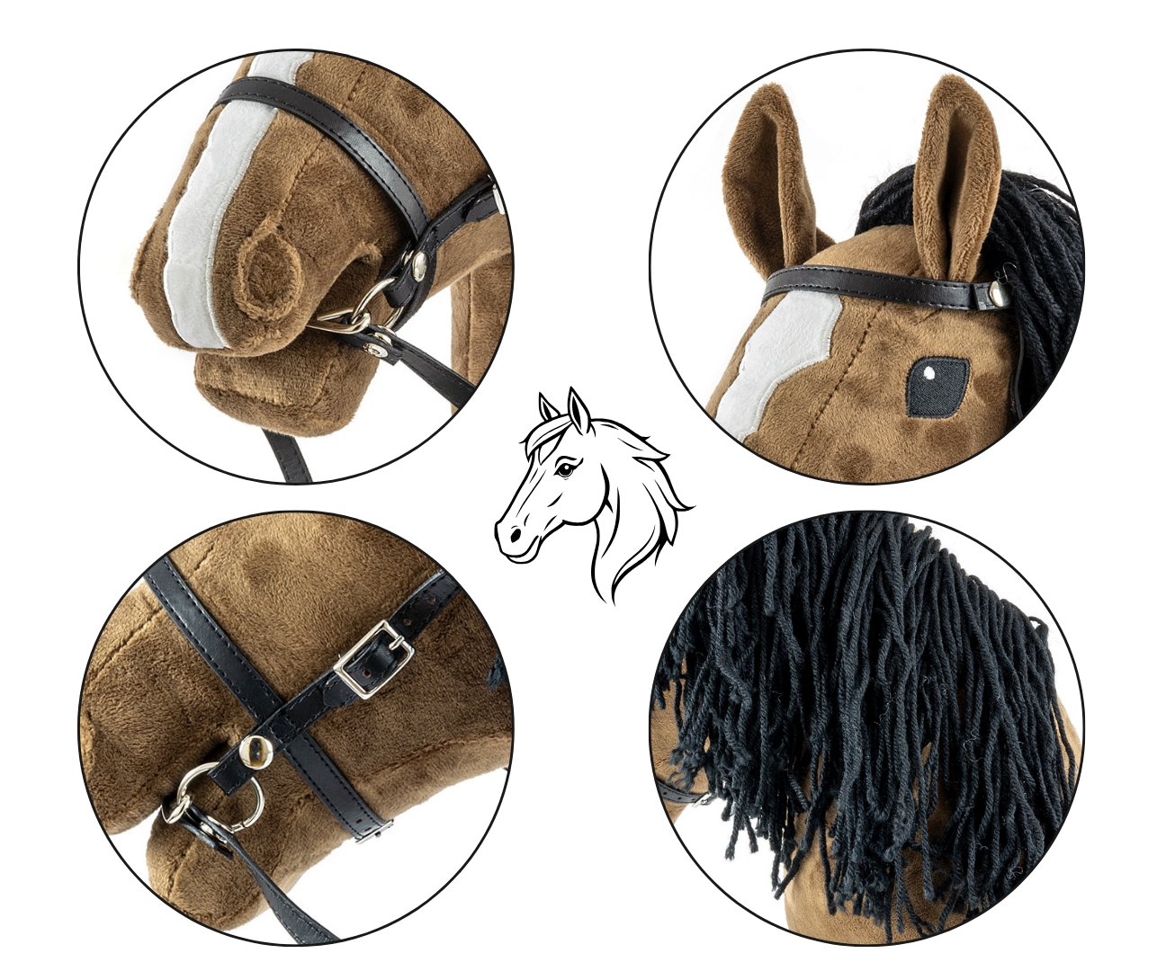 Milly Mally Hobby Plus Koń na Kiju Dark Brown — zdjęcie 5