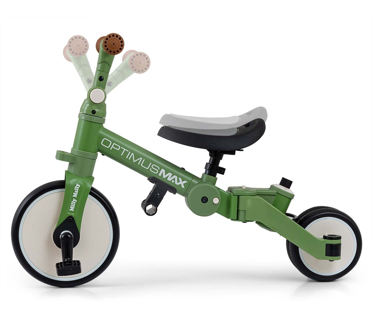 ND18_6342 Milly Mally Rowerek 5w1 Optimus Max Gre