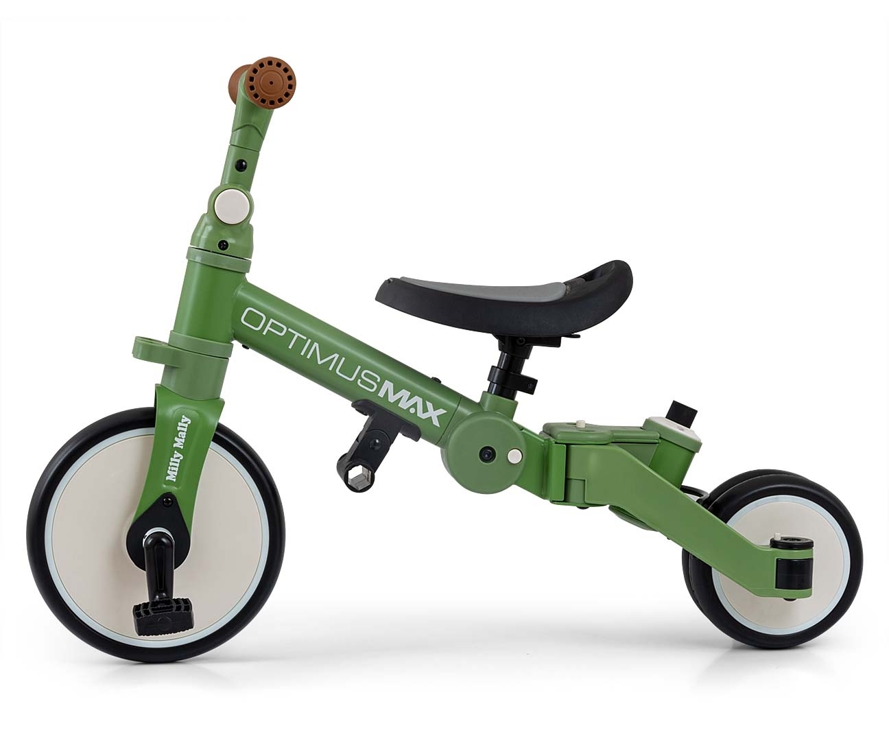 ND18_6342 Milly Mally Rowerek 5w1 Optimus Max Gre