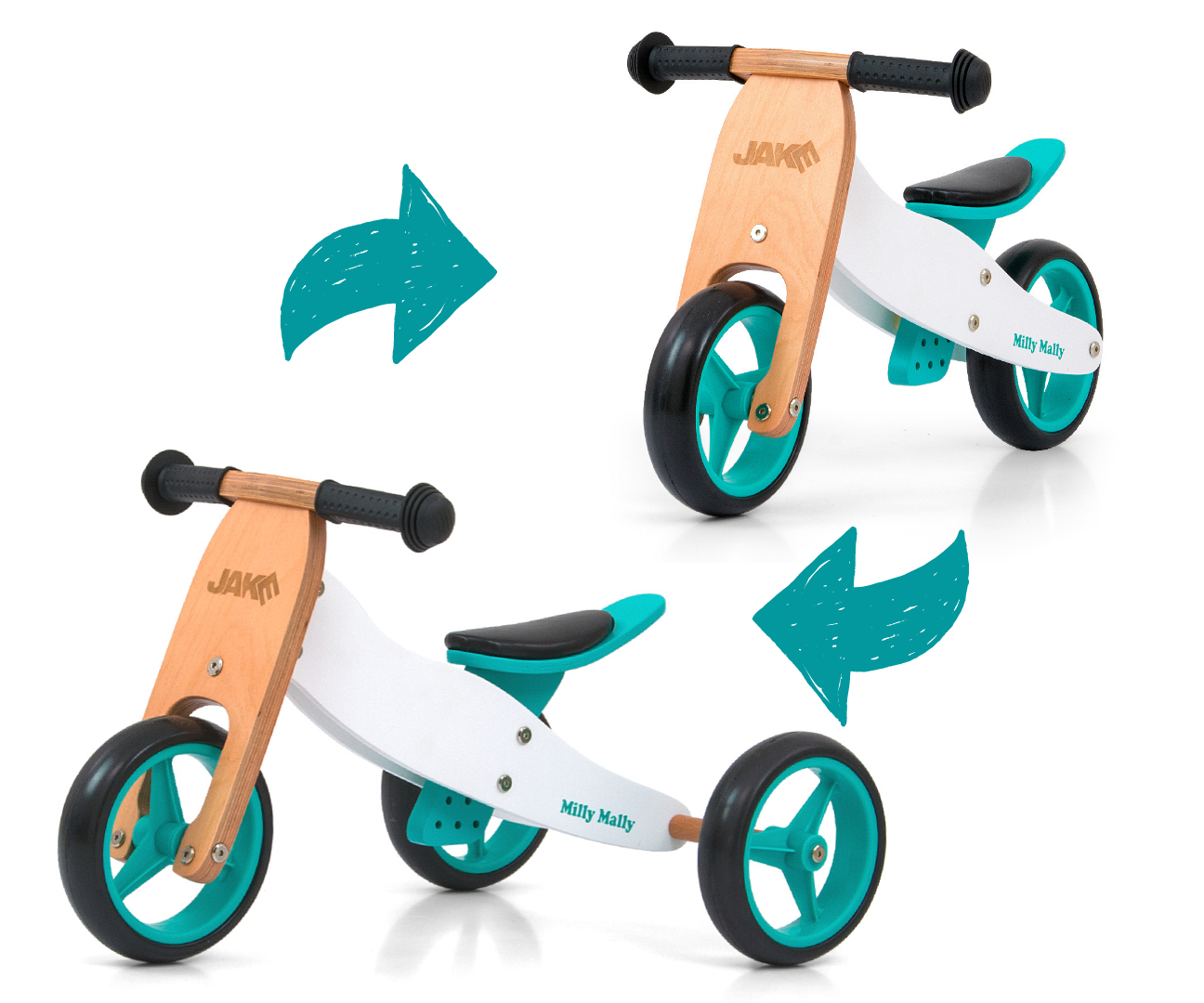Milly Mally Pojazd Jake 2w1 Classic Mint — zdjęcie 4