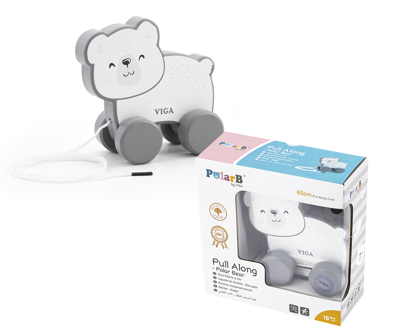 Viga 44001 PolarB Miś Michał do ciągnięcia — zdjęcie 2