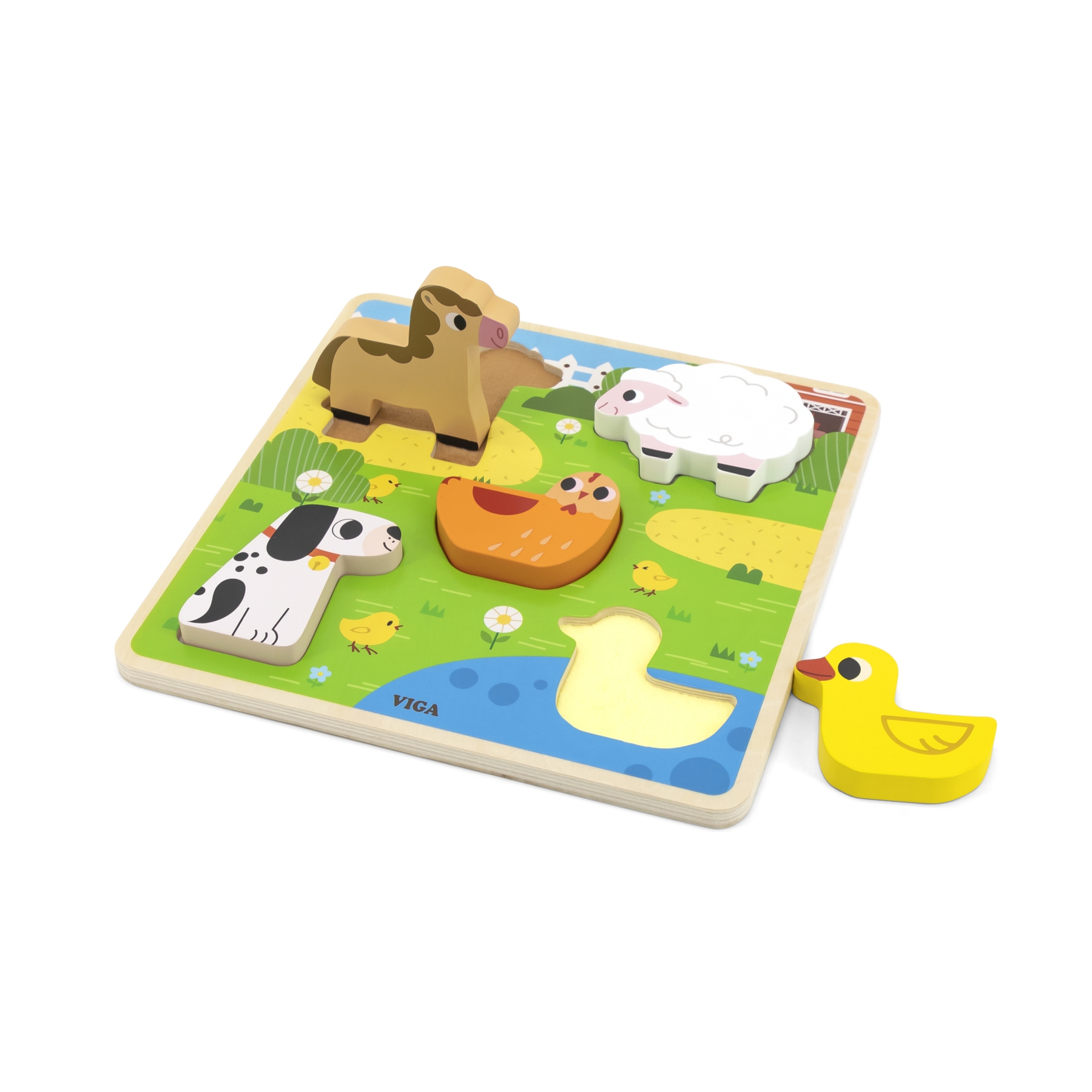 Viga 44662 Drewniane puzzle - Farma — zdjęcie 2