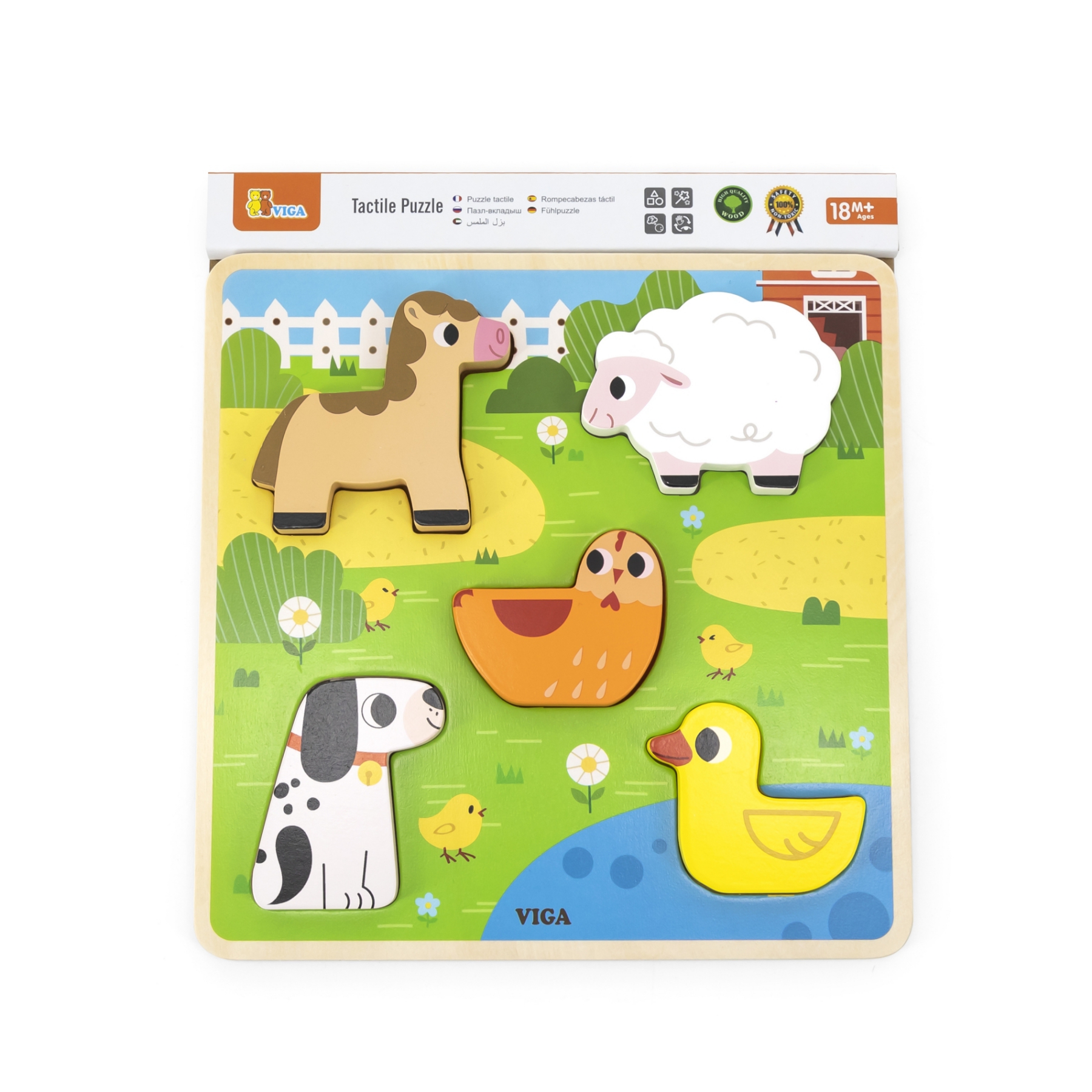 Viga 44662 Drewniane puzzle - Farma — zdjęcie 3