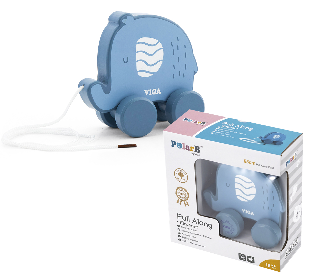 Viga 44004 PolarB Słonik Stefan do ciągniecia — zdjęcie 2