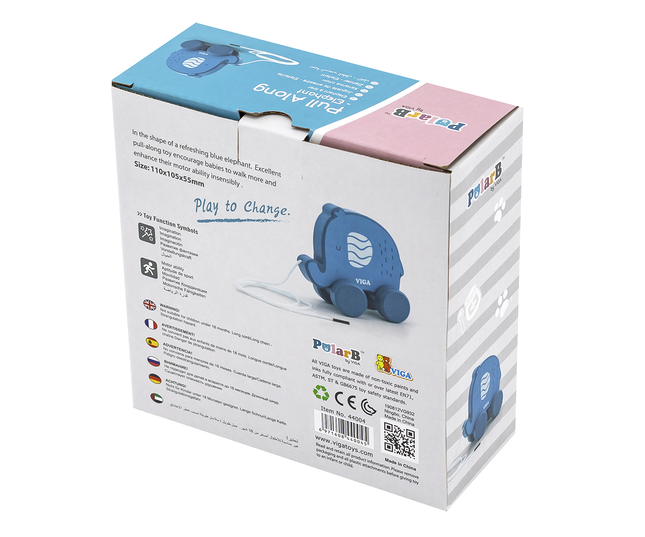 Viga 44004 PolarB Słonik Stefan do ciągniecia — zdjęcie 5