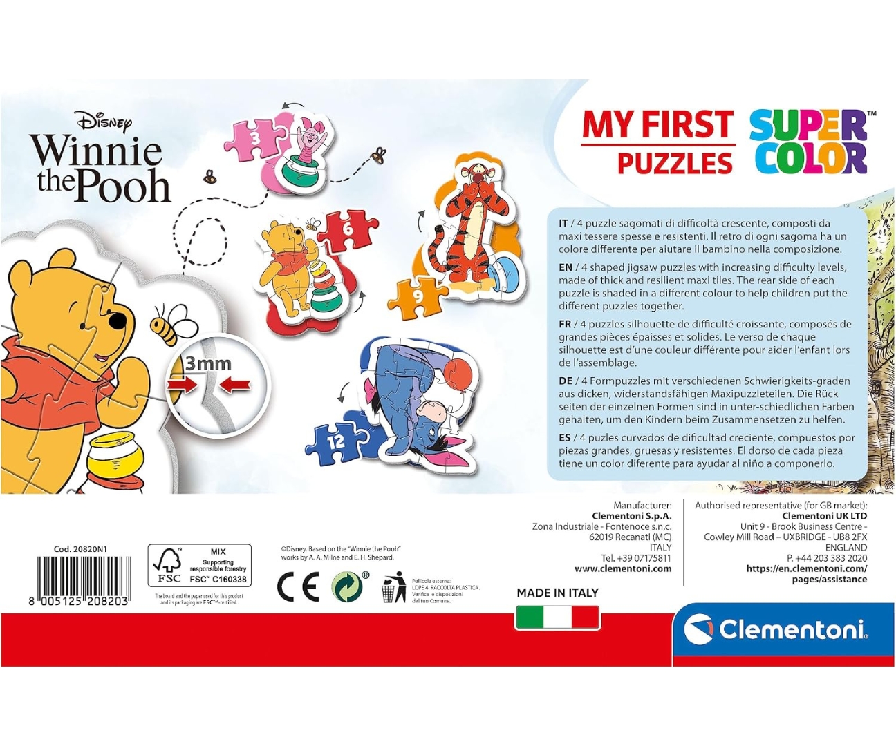 Clementoni 20820 Moje Pierwsze Puzzle Kubuś Puchatek — zdjęcie 3