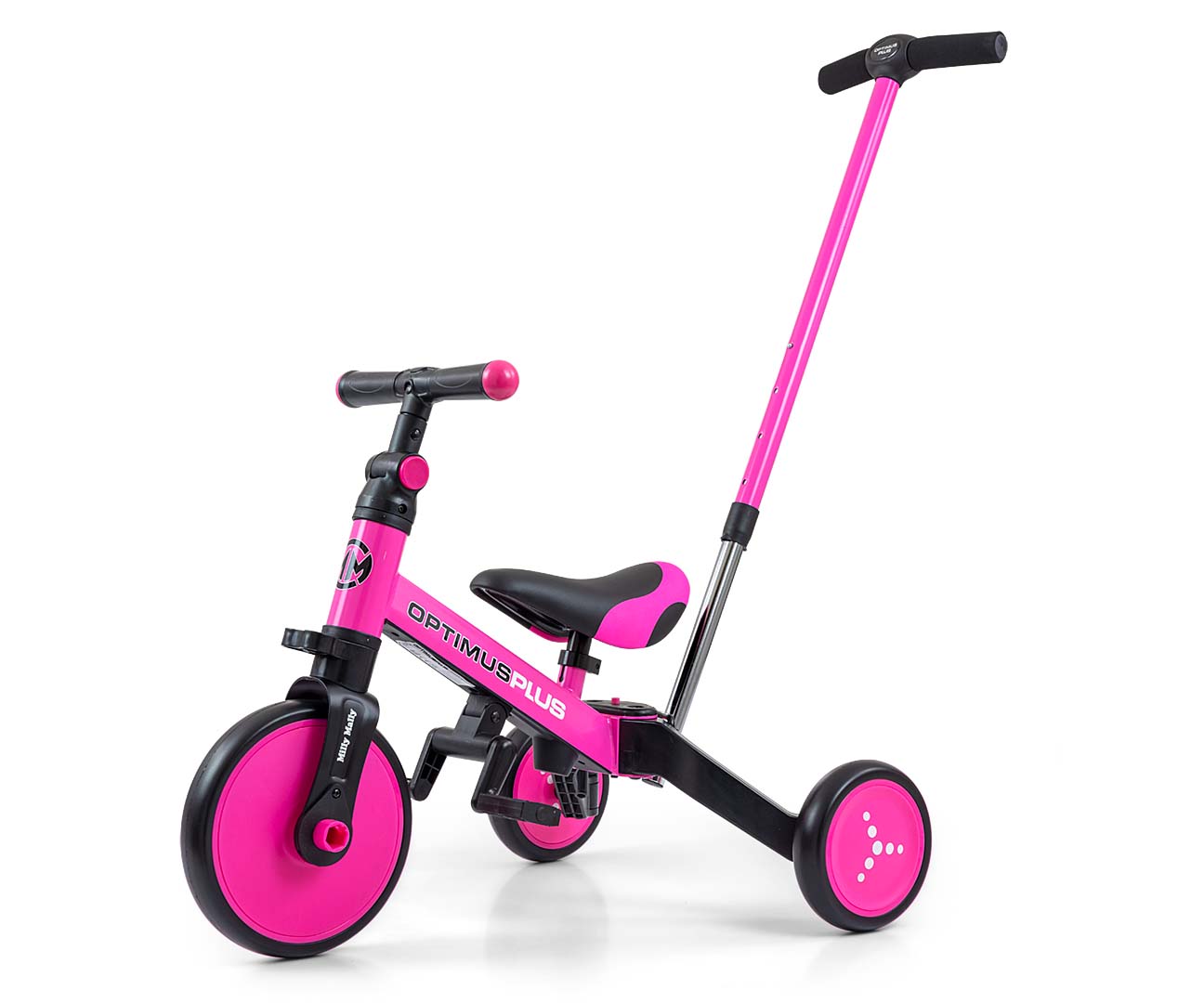 MILLY MALLY Rowerek 4w1 Optimus Plus Pink