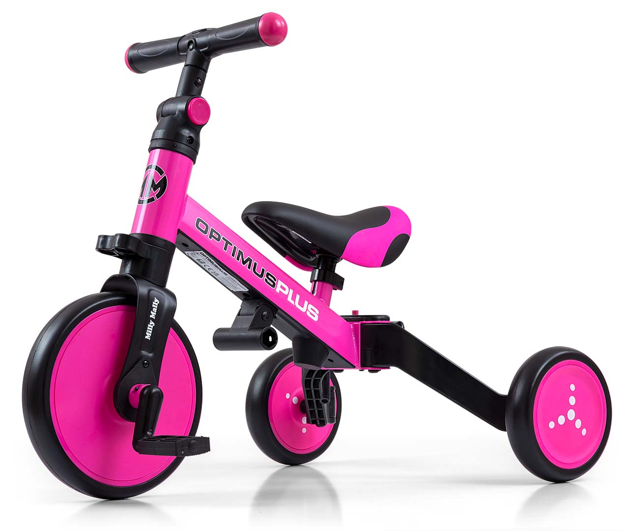 Milly Mally Rowerek 4w1 Optimus Plus Pink — zdjęcie 4