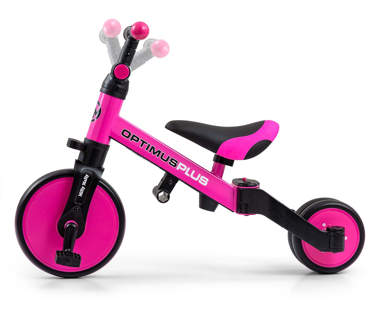 Milly Mally Rowerek 4w1 Optimus Plus Pink — zdjęcie 8