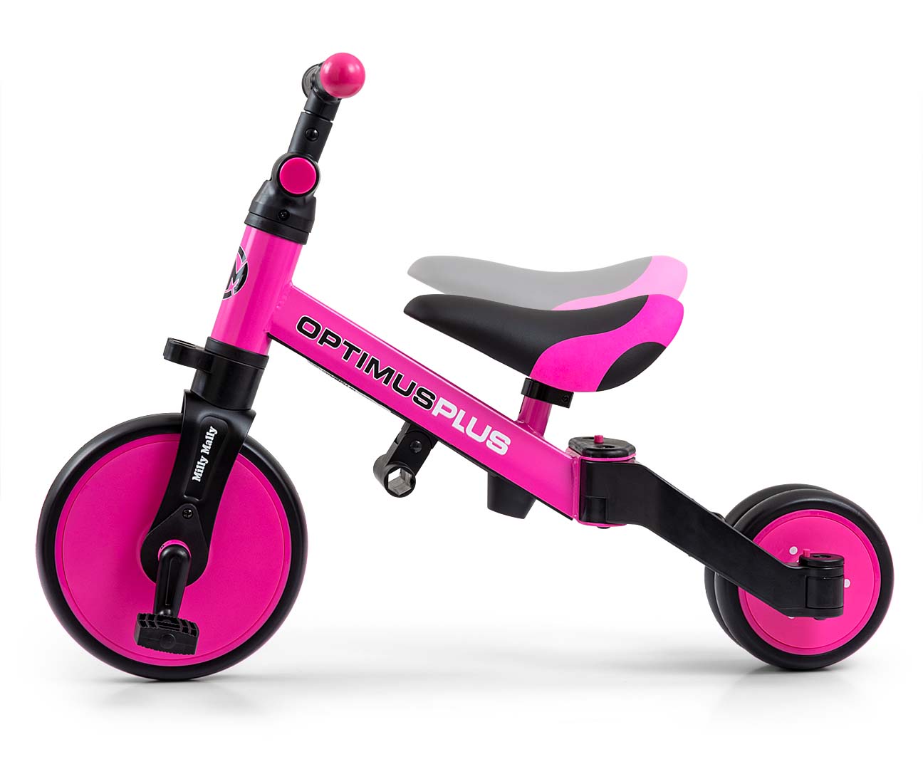 Milly Mally Rowerek 4w1 Optimus Plus Pink — zdjęcie 9