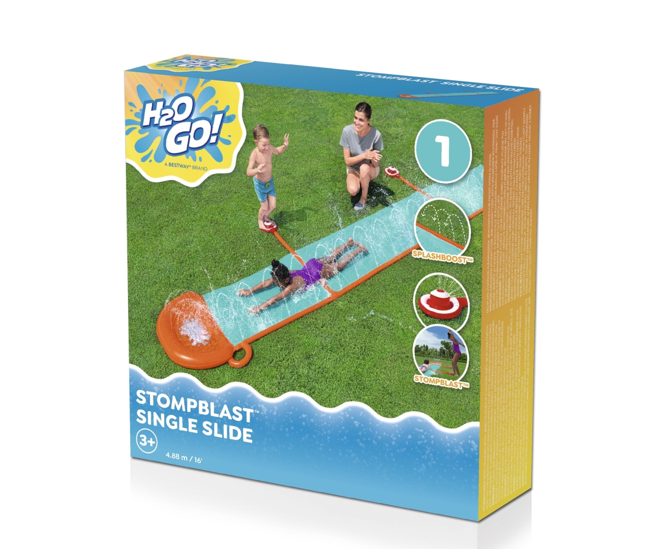 Bestway 52718 Ślizgawka pojedyncza ze spryskiwaczami H2OGO! StomBlast 4.88m — zdjęcie 8
