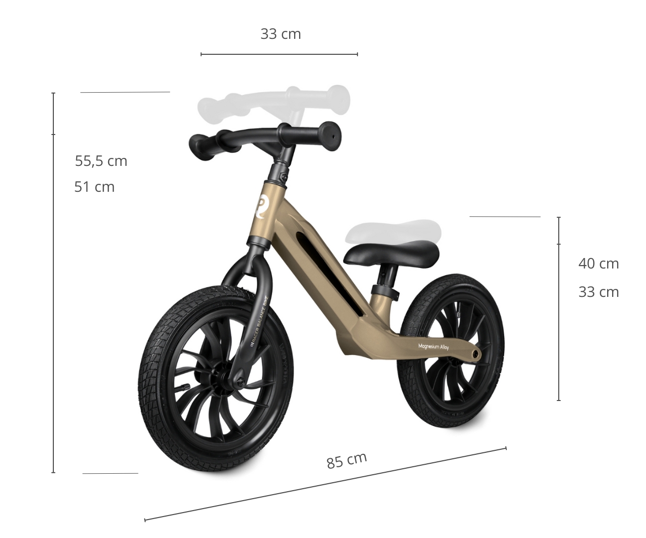Qplay Rowerek Biegowy Racer Platinum — zdjęcie 8