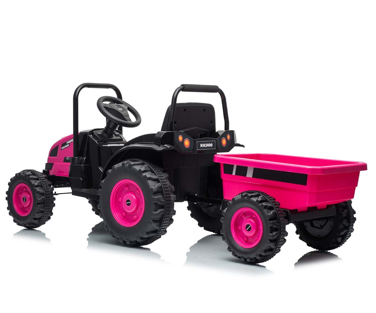 Milly Mally Pojazd na akumulator Traktor z przyczepą Farmer Pink — zdjęcie 3