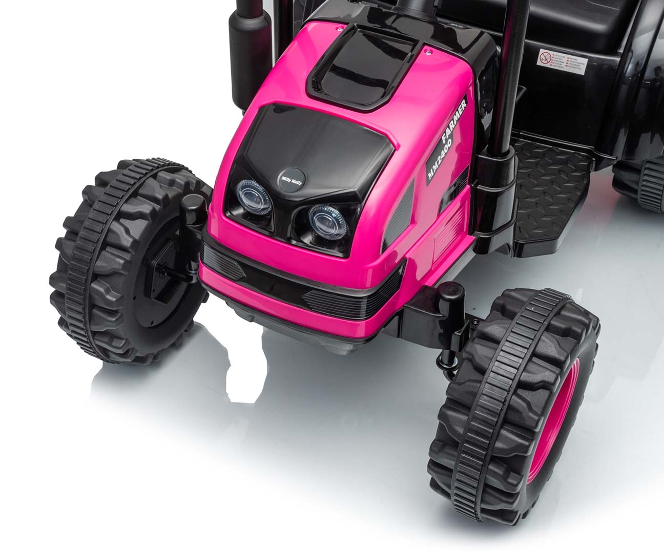 Milly Mally Pojazd na akumulator Traktor z przyczepą Farmer Pink — zdjęcie 4