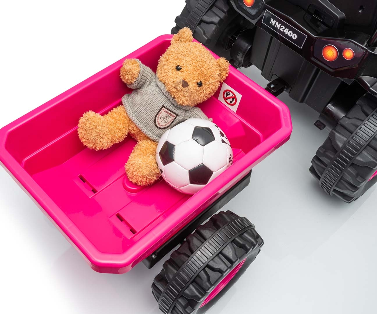 Milly Mally Pojazd na akumulator Traktor z przyczepą Farmer Pink — zdjęcie 8