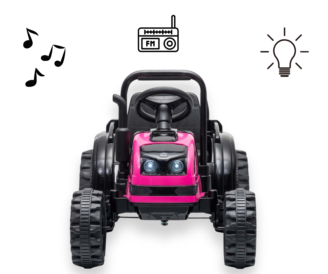 Milly Mally Pojazd na akumulator Traktor z przyczepą Farmer Pink — zdjęcie 13