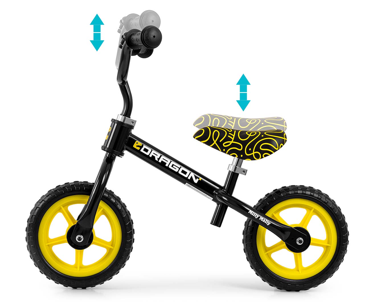 ND18_6343 Milly Mally Rowerek Biegowy Dragon Blac