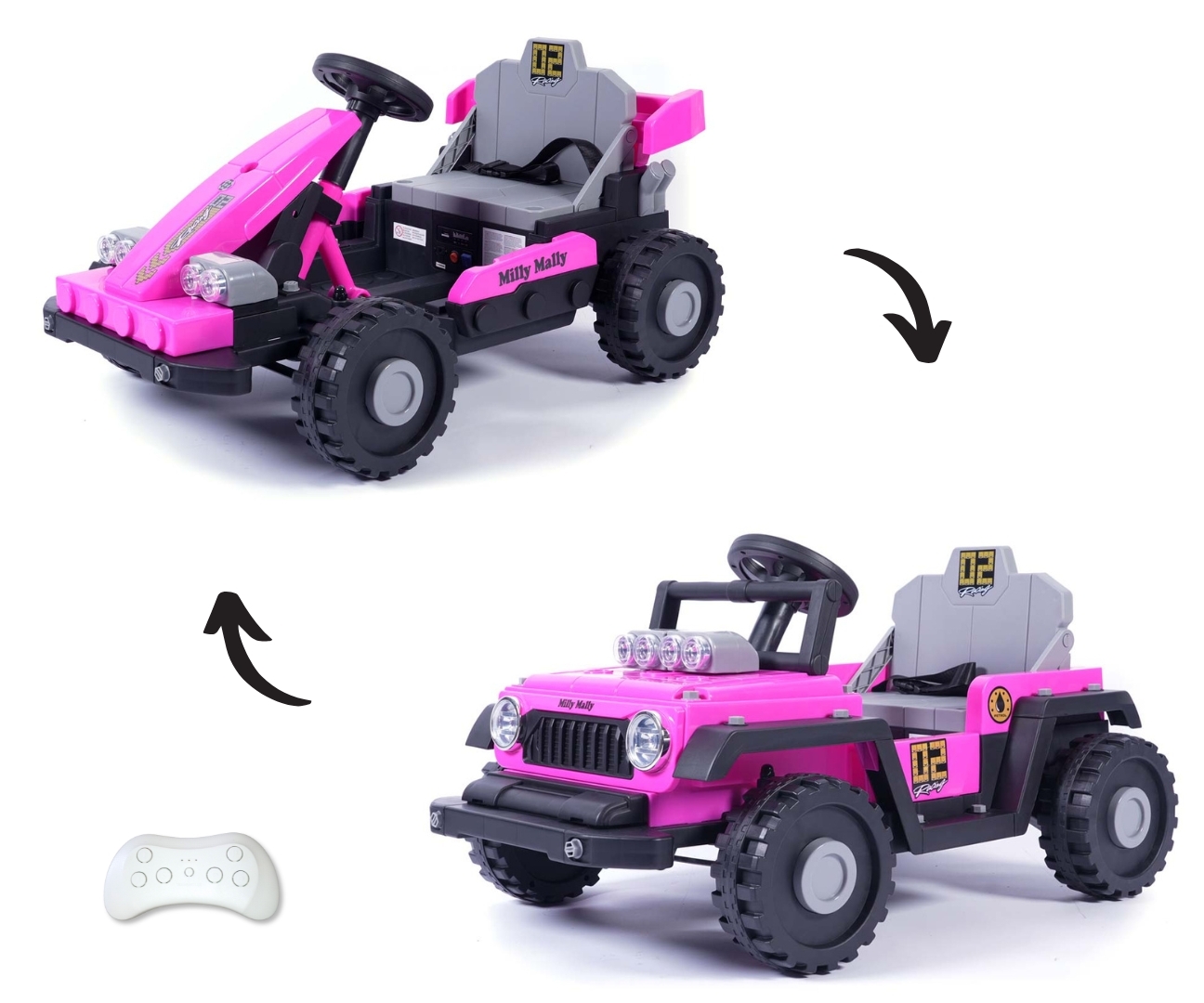 Milly Mally Pojazd na akumulator Prime 2w1 Pink — zdjęcie 2