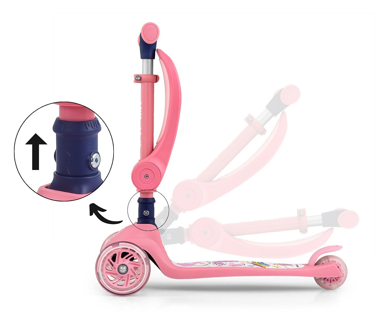 Milly Mally Scooter Fuzzy Pink — zdjęcie 9