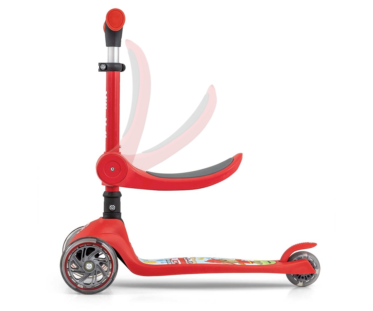 Milly Mally Scooter Fuzzy Red — zdjęcie 7