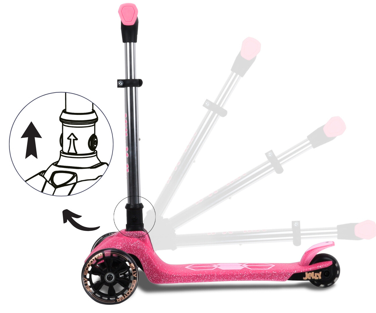 Milly Mally Scooter Jelly Pink — zdjęcie 10