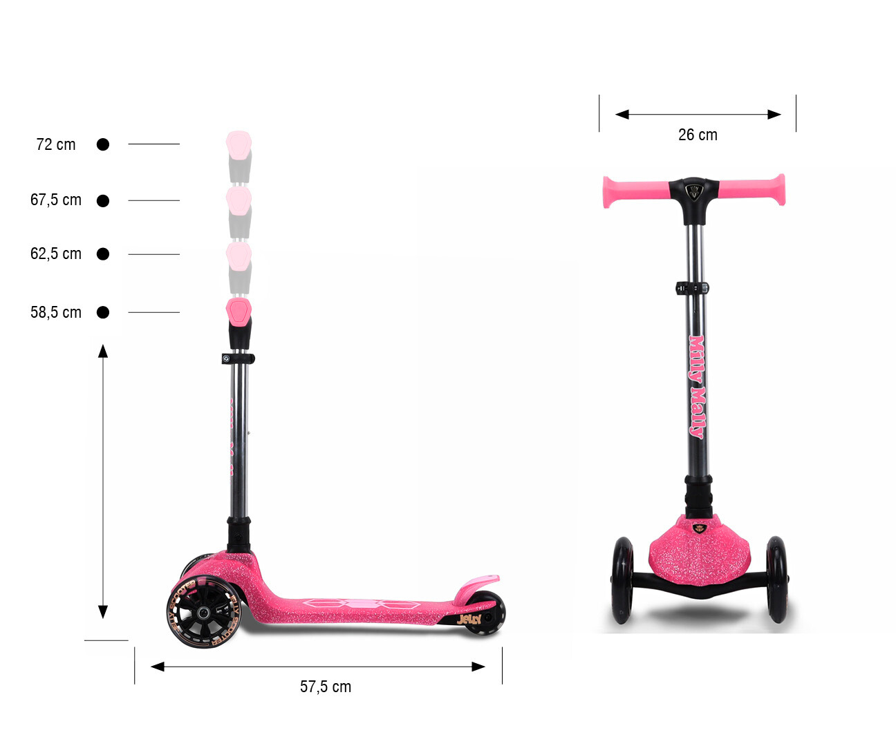 Milly Mally Scooter Jelly Pink — zdjęcie 12
